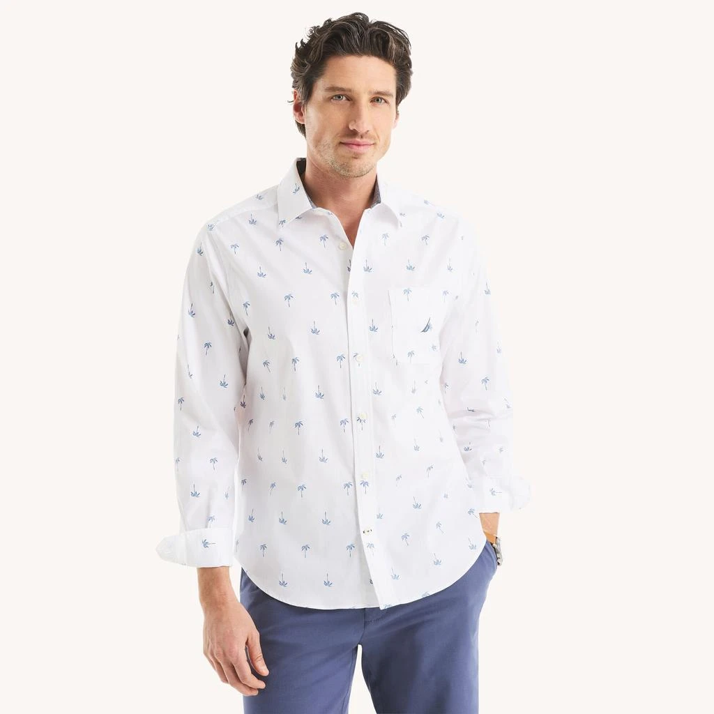Nautica Mens Printed Oxford Shirt