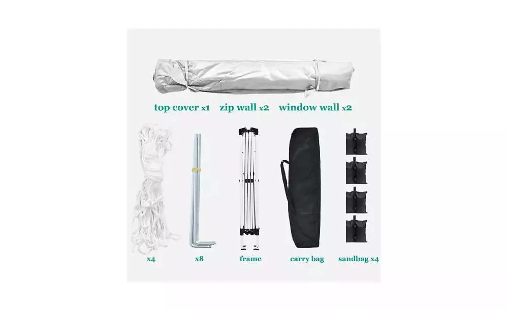 Flynama 10x10ft Folding Canopy with 4 Removable Sidewalls Outdoor Event Shelter UPF 50 Plus Gazebo Tent 8