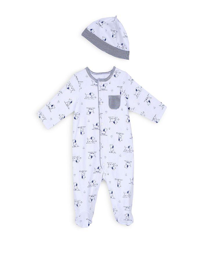 Little Me Boys' Puppy Print Footie & Hat Set - Baby