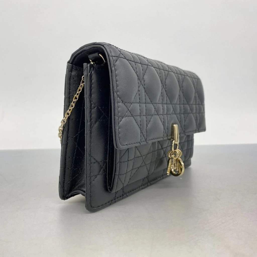 Dior Leather Chain/Shoulder Wallet (Pre-Owned) 2