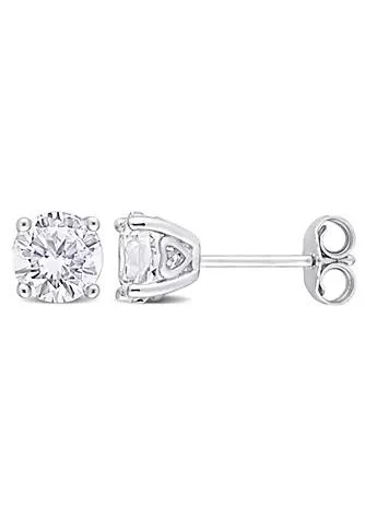 Belk 
Co. Lab Created 2 CT TGW Created White Sapphire Post Earrings Silver