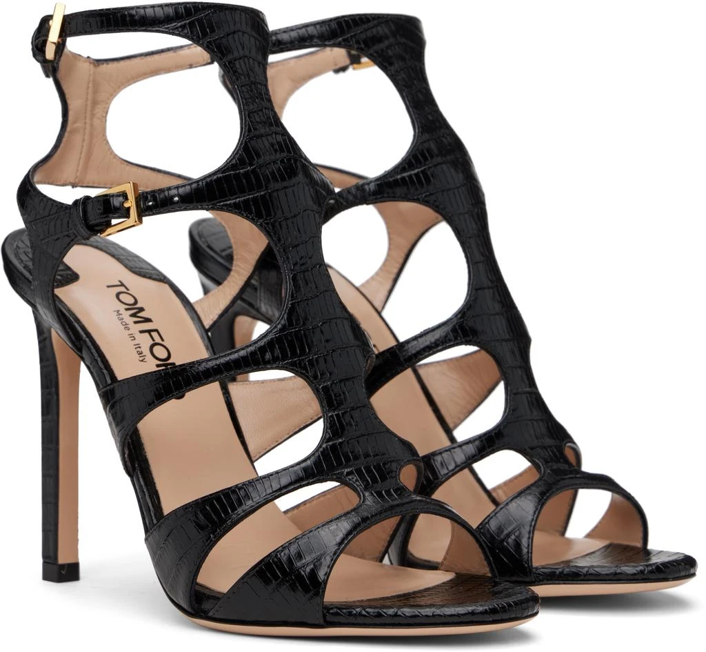 Tom Ford Black Tejus Paradis Heeled Sandals 4