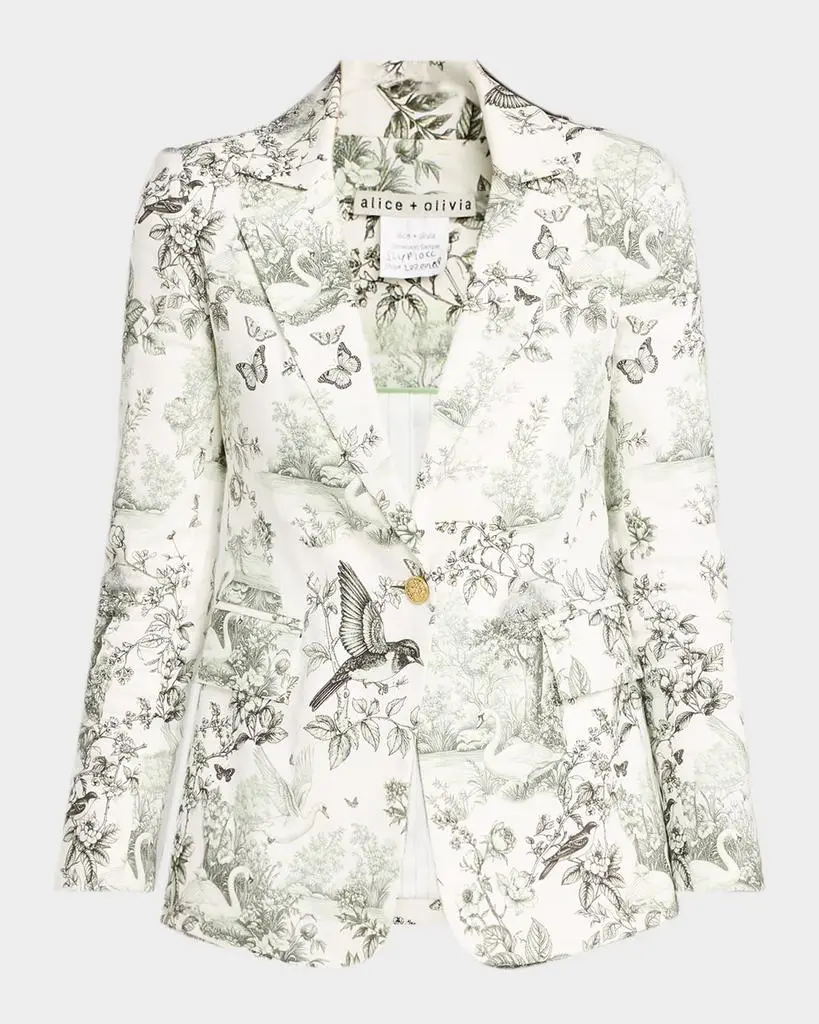 Alice + Olivia Macey Notch-Collar Blazer