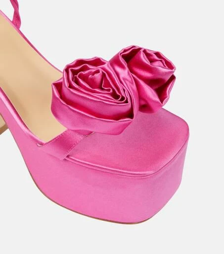 Magda Butrym Appliqué satin platform sandals 6