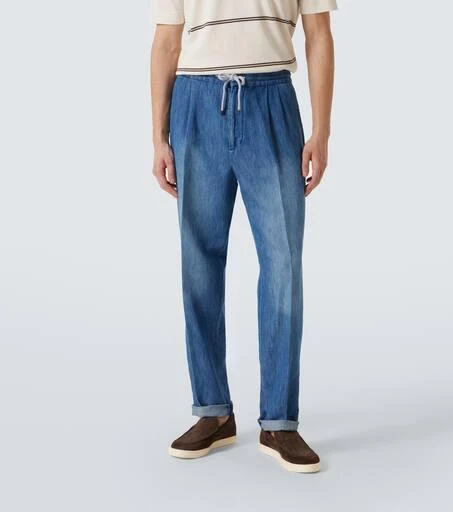 Brunello Cucinelli Faded tapered jeans 3