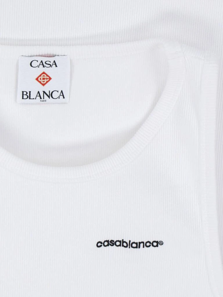 Casablanca Classic White T-Shirt With Standard Crew Neckline 3