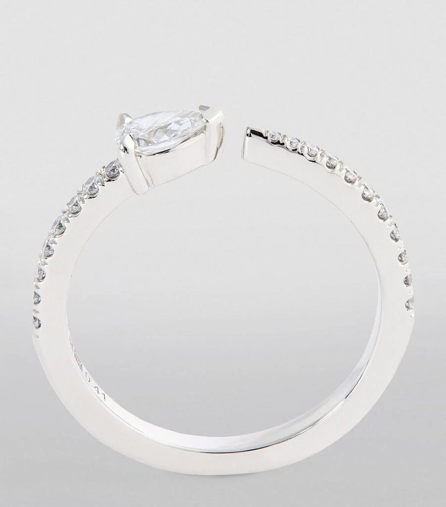 Engelbert White Gold and Diamond Pavé Drop Links Ring 2