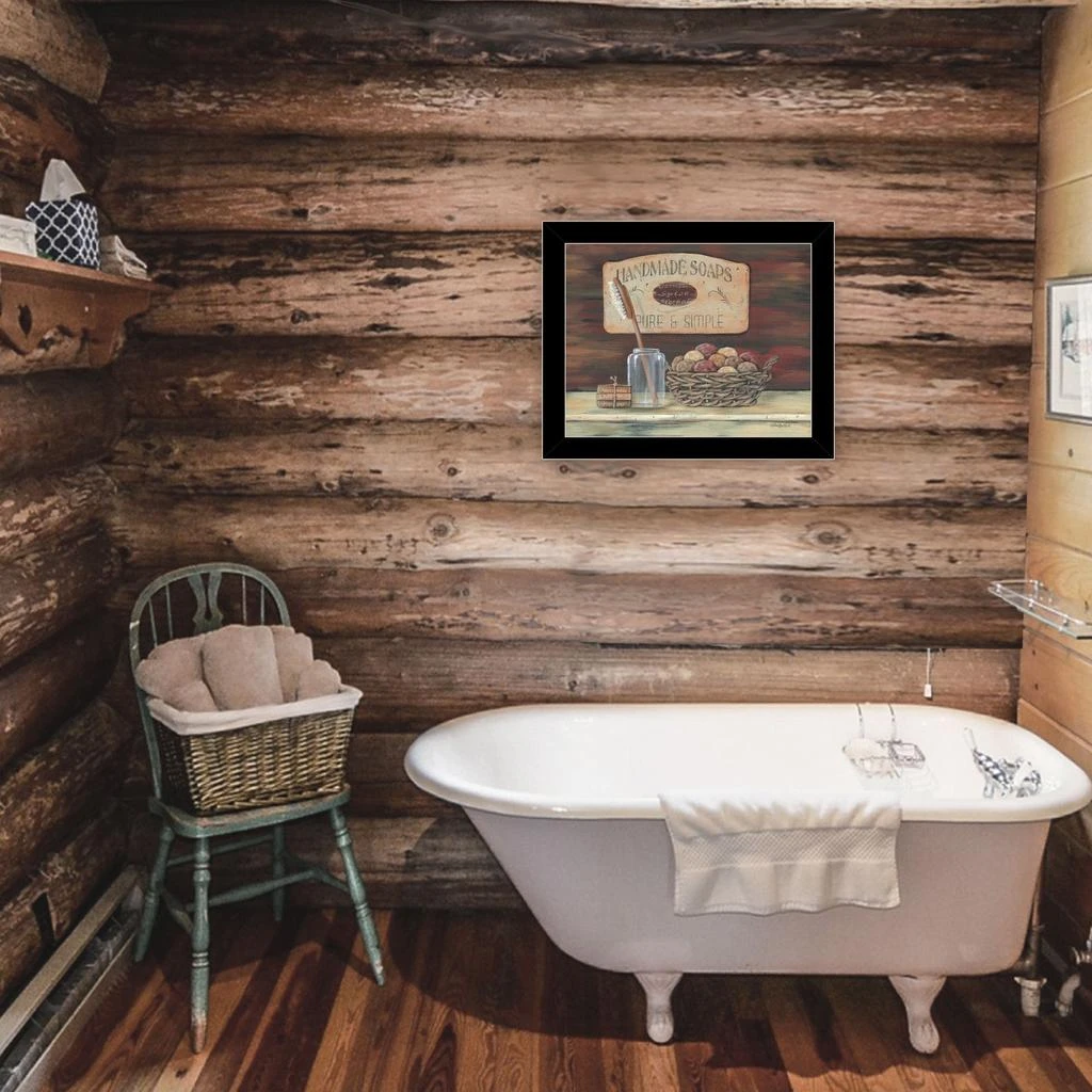 Hivvago HANDMADE SOAPS 5 Black Framed Print Bathroom Wall Art 4