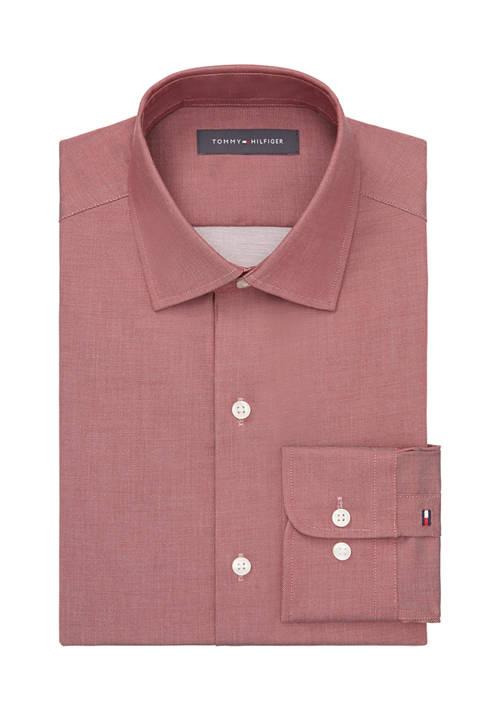 Tommy Hilfiger Flex Regular Fit Wrinkle Free Stretch Twill Dress Shirt