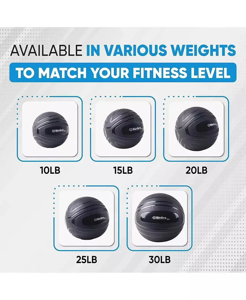 Bintiva Textured Slam Ball Kit - Black 6