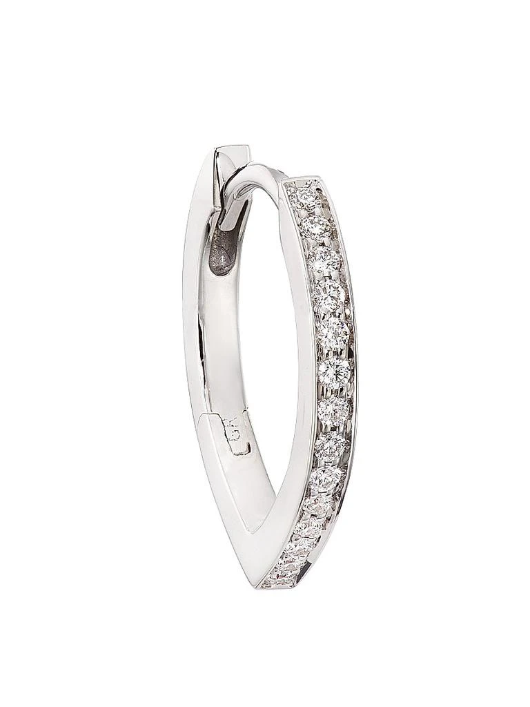 Repossi Antifer 18K White Gold 
Diamond Single Hoop Earring 1
