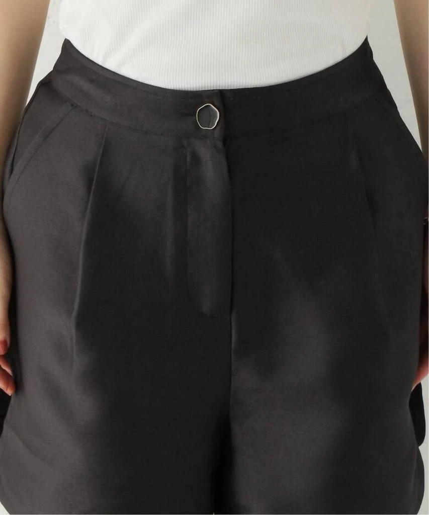 Ghospell Scent Satin Shorts In Black 4