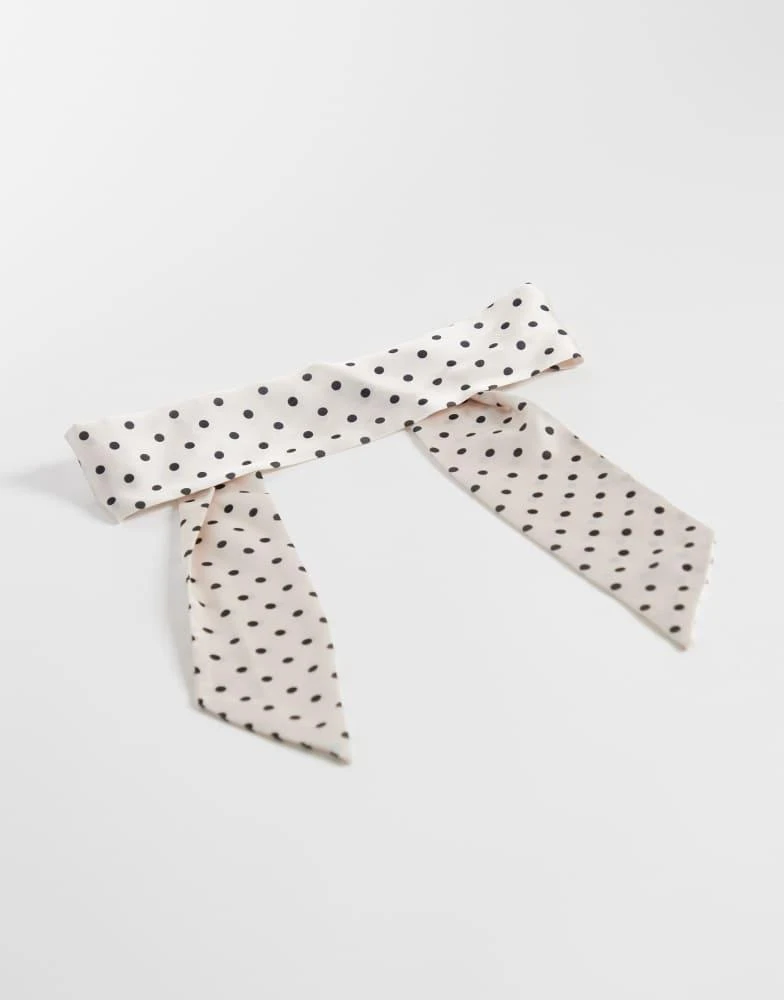 ASOS ASOS DESIGN lace headscarf in white with tie detail