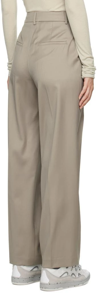 Low Classic Taupe Pleated Trousers 3