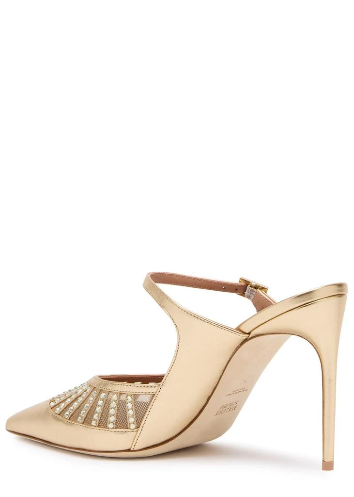 Malone Souliers Bardot 90 metallic leather mules 2