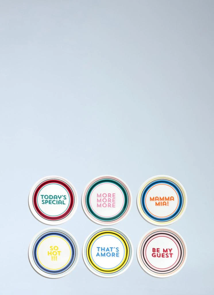 Bitossi Home Set Of Six Assorted Pizza Plates