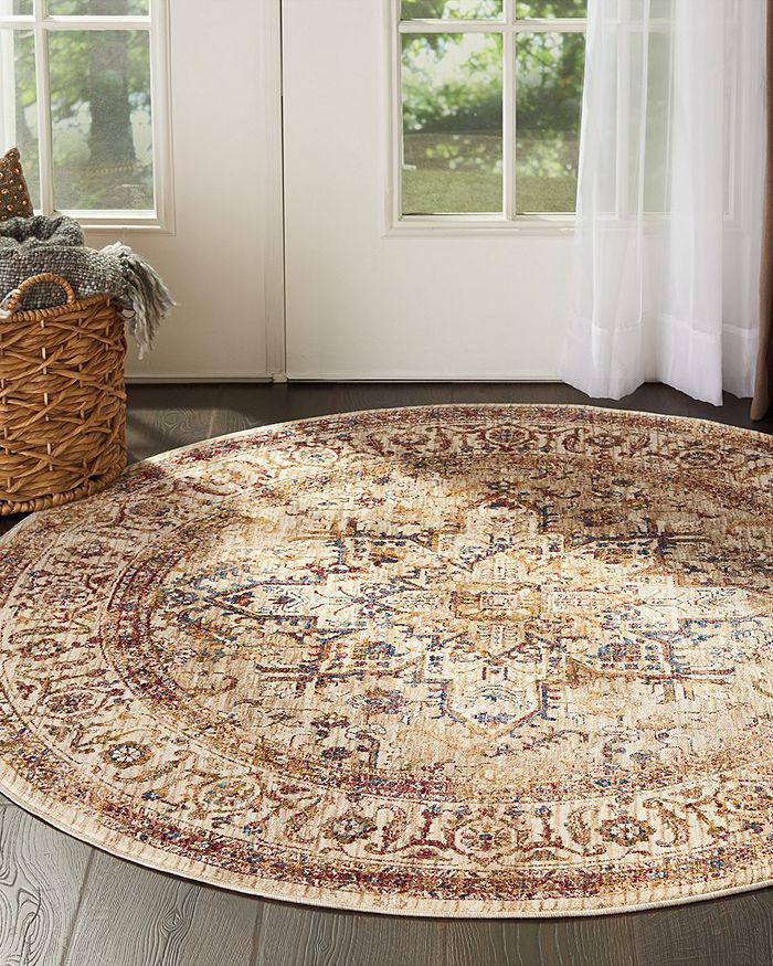 Kenneth Mink Taza Heriz Round Rug, 5' x 5'