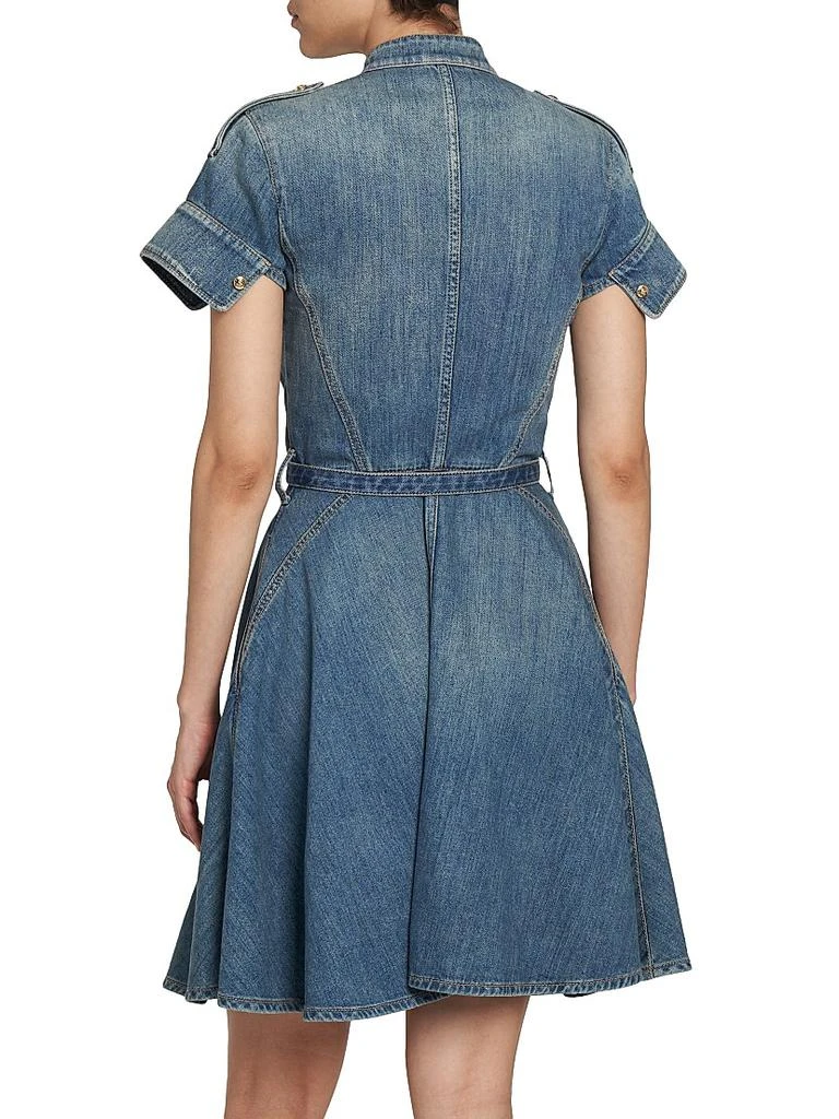 slim fit dress slacks Alexander McQueen Fit'n'Flare Dress White Stitching L main image 1