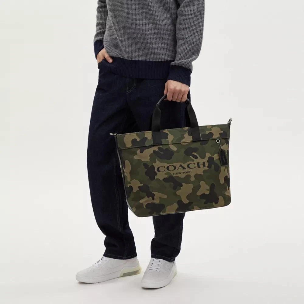 Coach Tote Bag 38 With Camo Print 3