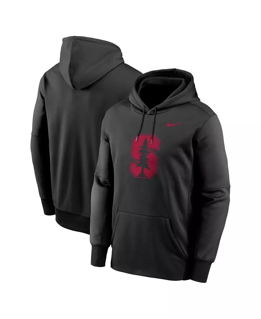 NIKE Men's Black Stanford Cardinal Color Pop Performance Fleece Pullover Hoodie