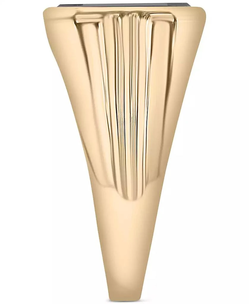 Macy
s Men
s 14k Gold Onyx Octagon Polished Ridged Ring 2