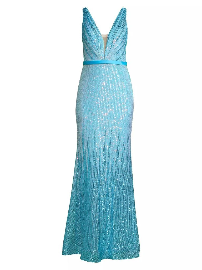 Basix Black Label Sequined Sheath Gown 1