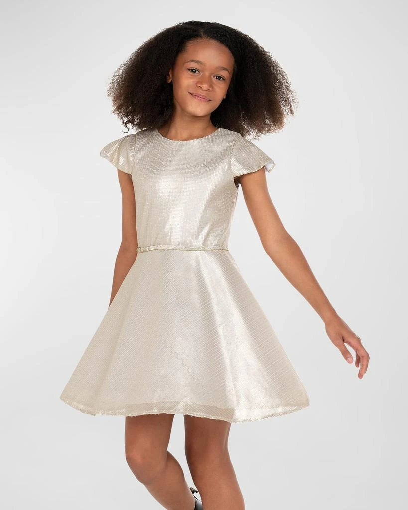 Zoe Girl's Brooklyn Matte Sequin Dress, Size 7-16 3