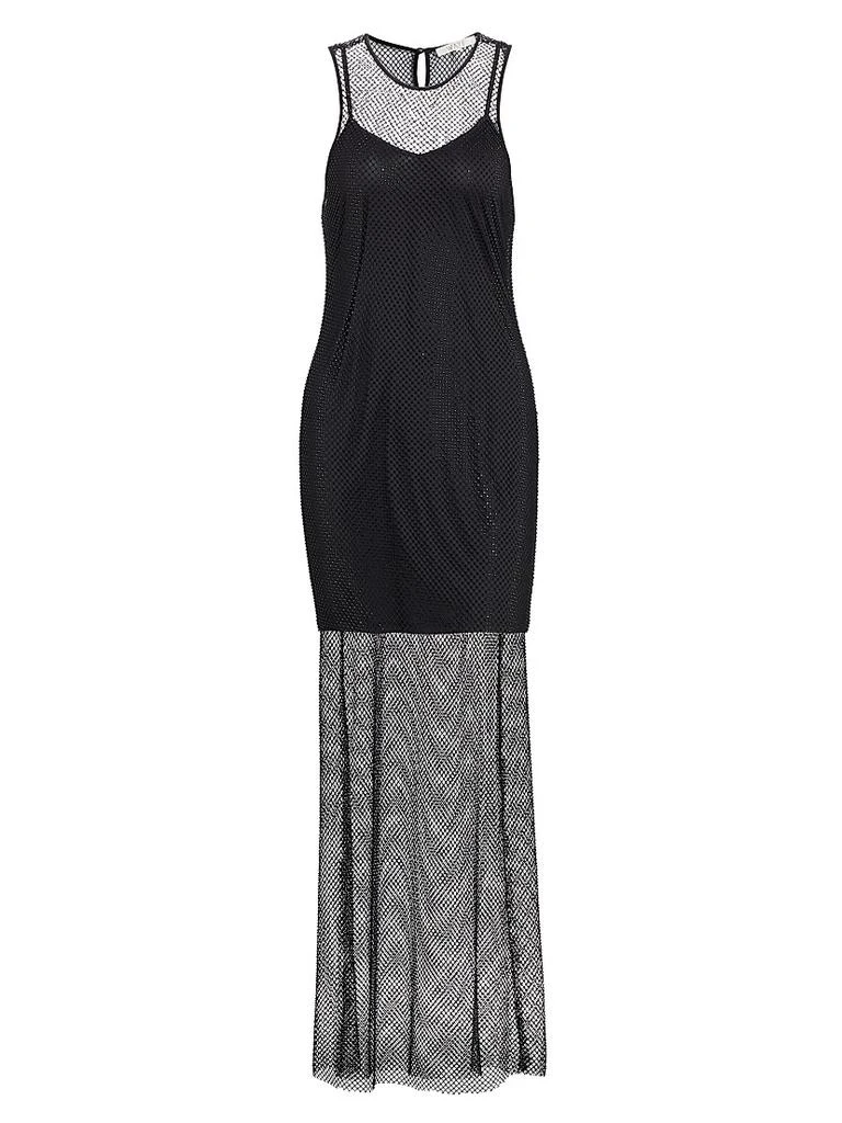 gold embroidered maxi dress Embroidered satin maxi dress with voluminous drapery 38 (FR) / Black/Gold