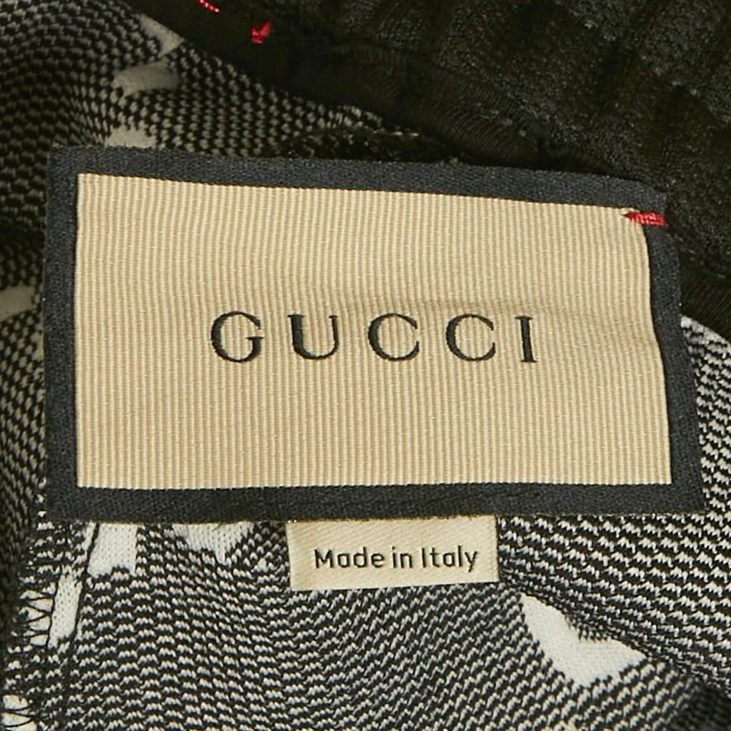 Gucci Gucci Black GG Jacquard Knit Web Trim Jogger Trousers M 5