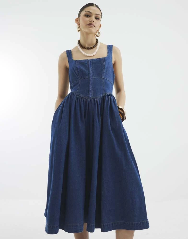 River Island River Island Denim corset midi dress in denim - dark - Dresses & Skirts - Free Shipping - BeyondStyle River Island River Island Denim corset midi dress in denim - dark - Dresses & Skirts - Free Shipping - BeyondStyle