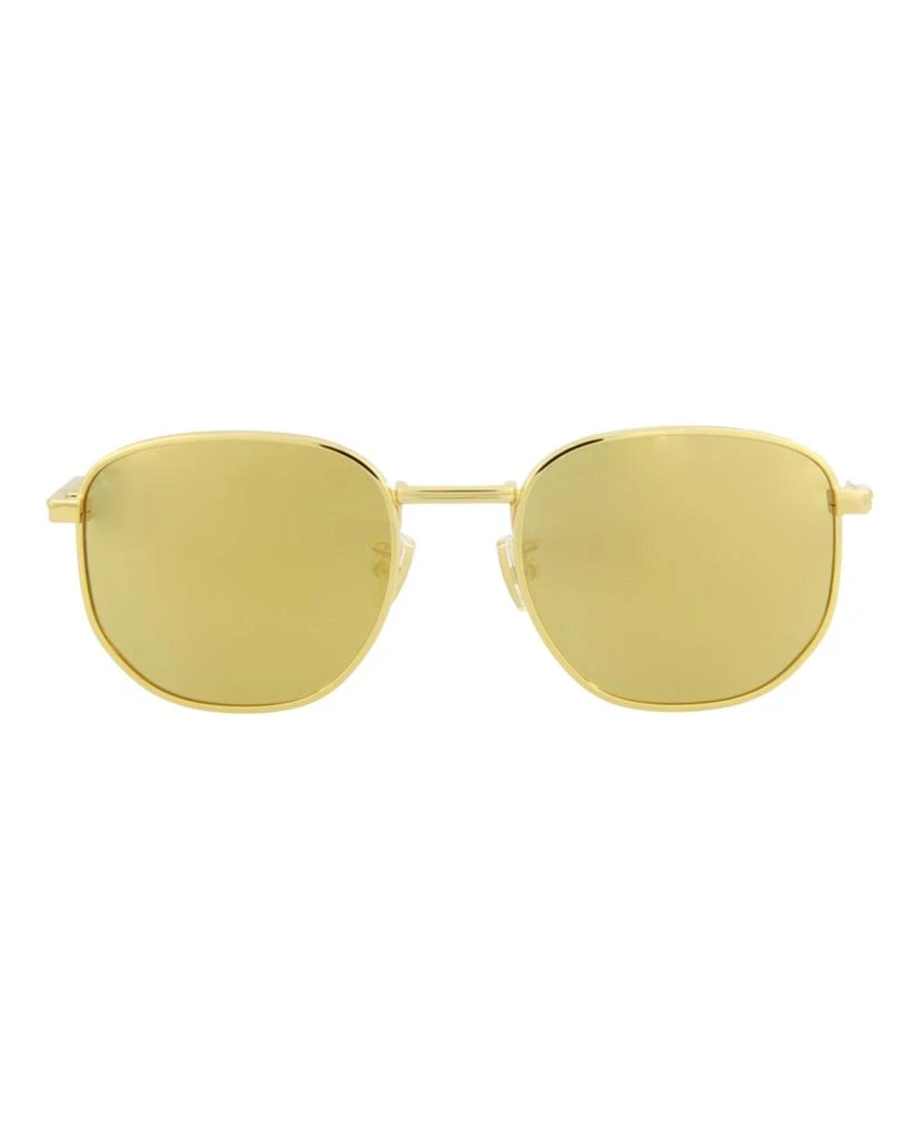 Bottega Veneta Round-Frame Metal Sunglasses 1