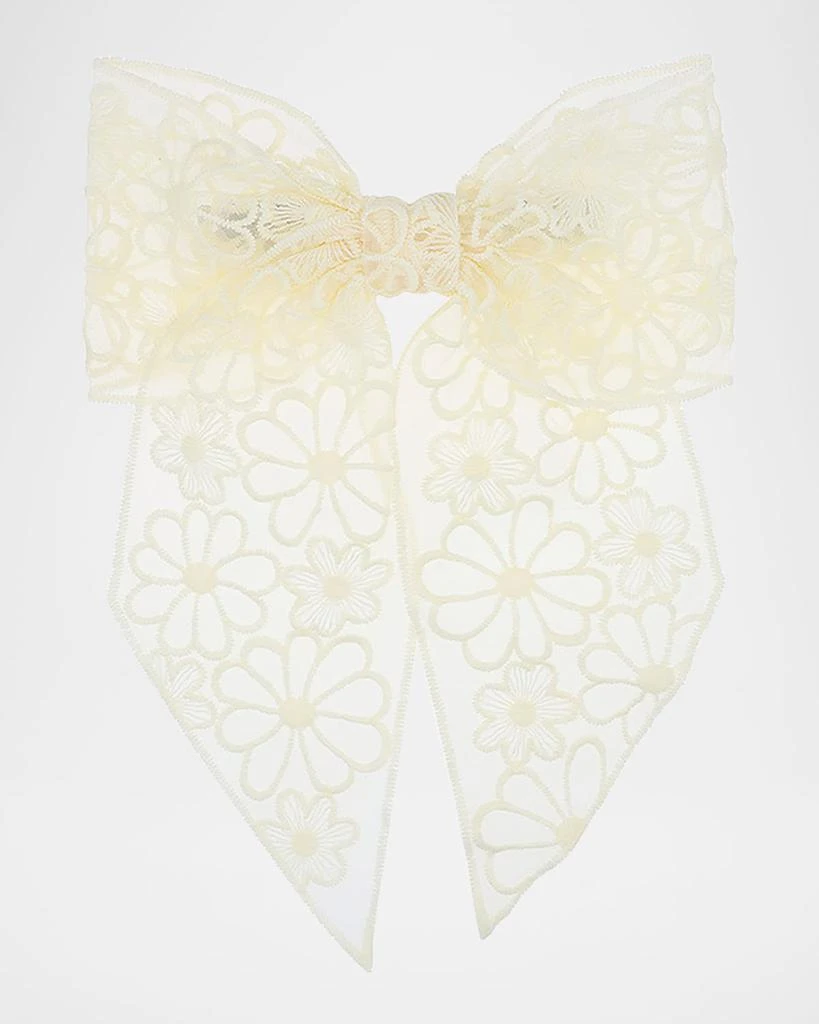 L. Erickson Madelyn Floral Lace Bow Barrette 1