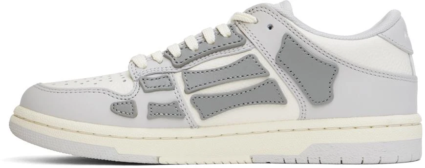 AMIRI Gray & White Skel Top Low Sneakers 3