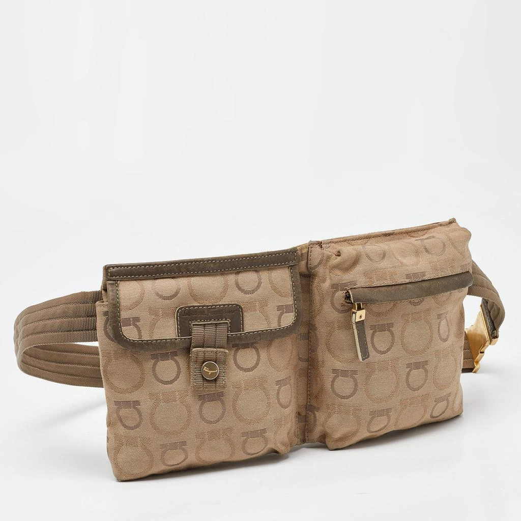 Salvatore Ferragamo Signature Canvas And Leather Fanny Pack Belt Bag 2