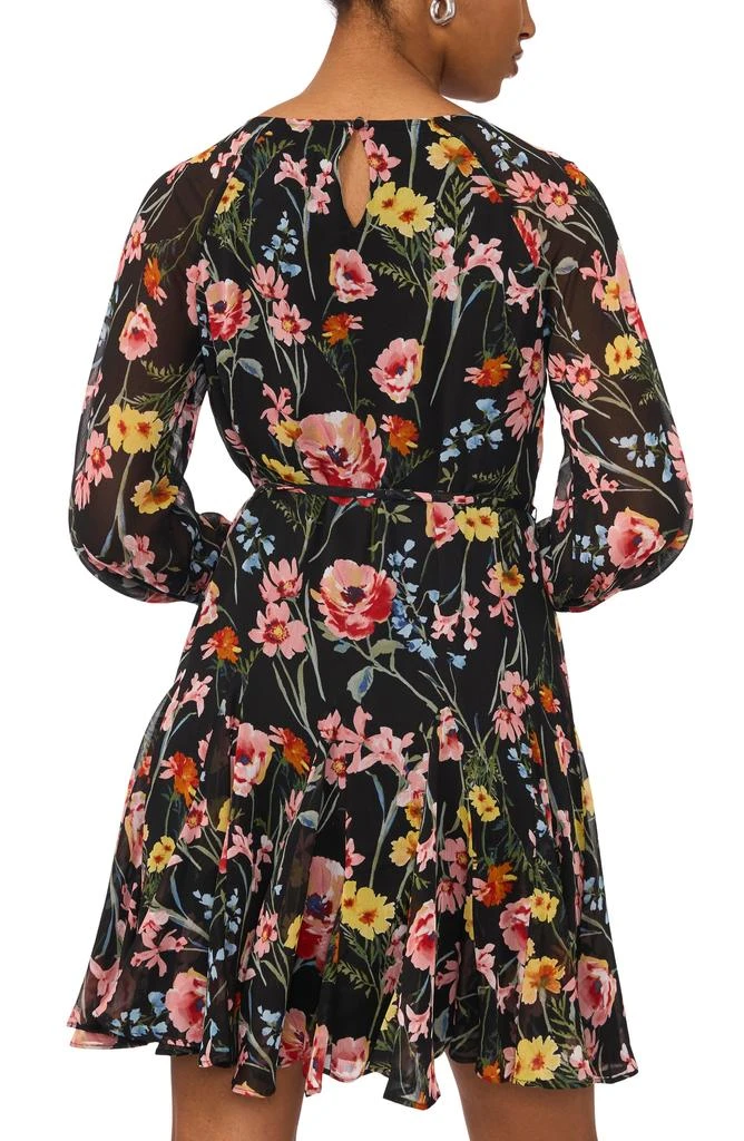 Halogen Floral Balloon Sleeve Chiffon Fit & Flare Dress 5