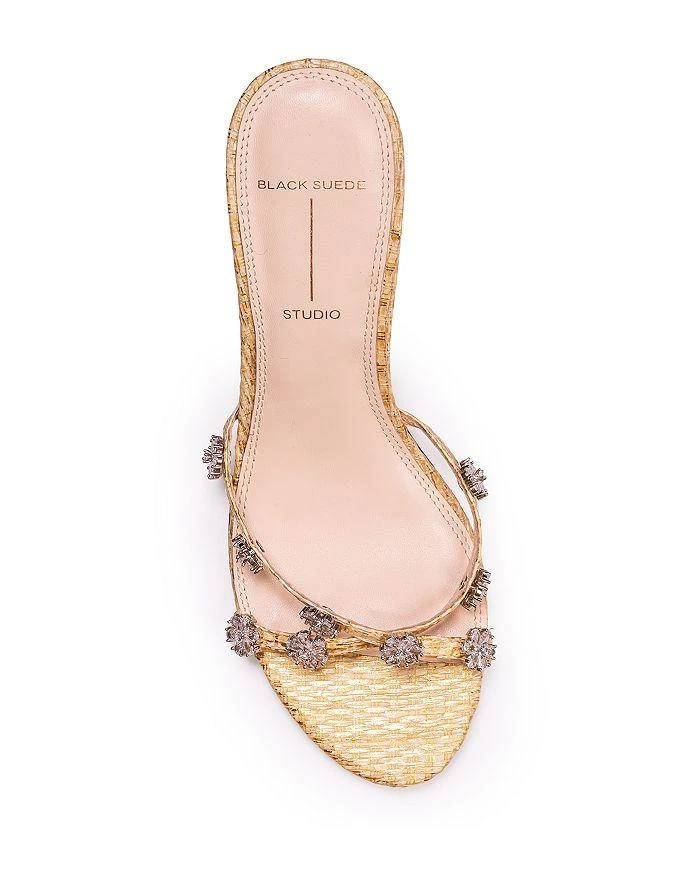 Black Suede Studio Women's Daisy Embellished Sandals 3