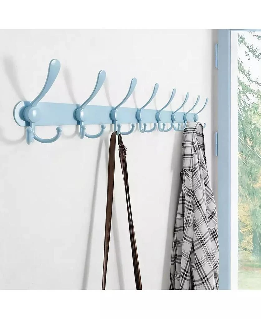 YIGII 8-Triple Hook Heavy Duty Blue Coat Rack for Entryways 3