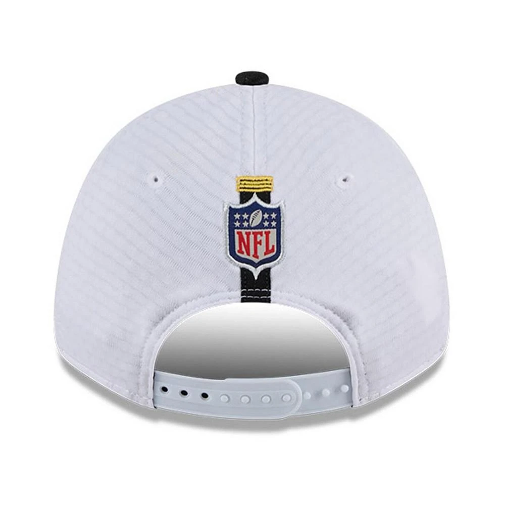New Era Big Boys and Girls White/Black Pittsburgh Steelers 2024 NFL Training Camp 9FORTY Adjustable Hat 3