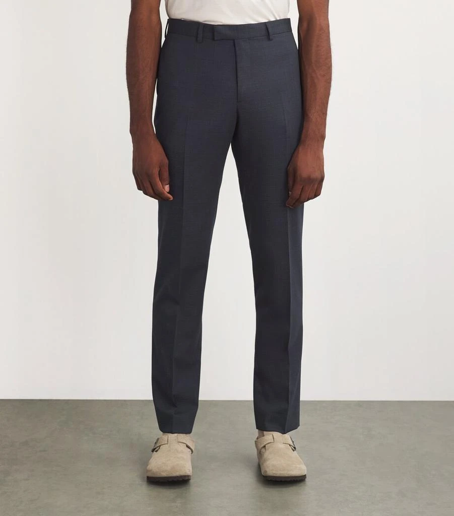 Sandro Paris Virgin Wool Check Straight Trousers 3