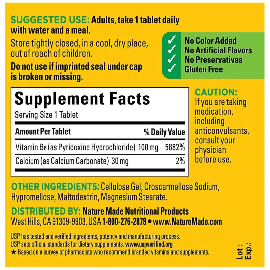 Nature Made Vitamin B6 100 mg Tablets 3