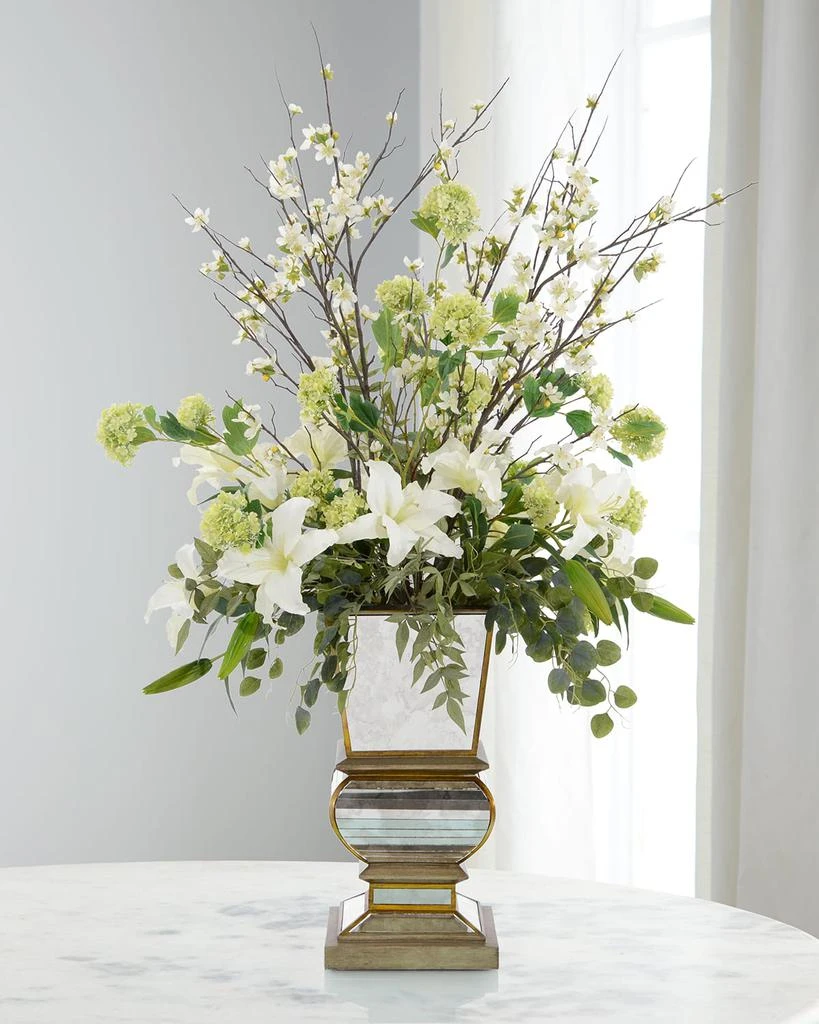 John Richard Elegant White Faux-Floral Arrangement 1