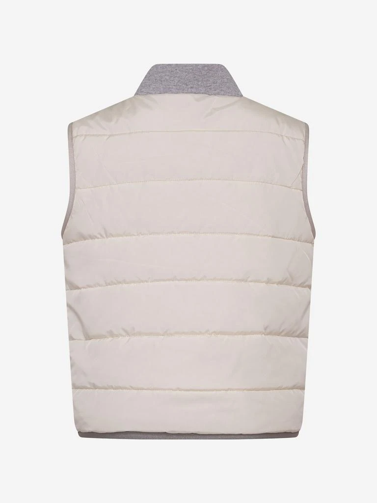 Eleventy Boys Padded Gilet in Ivory 2