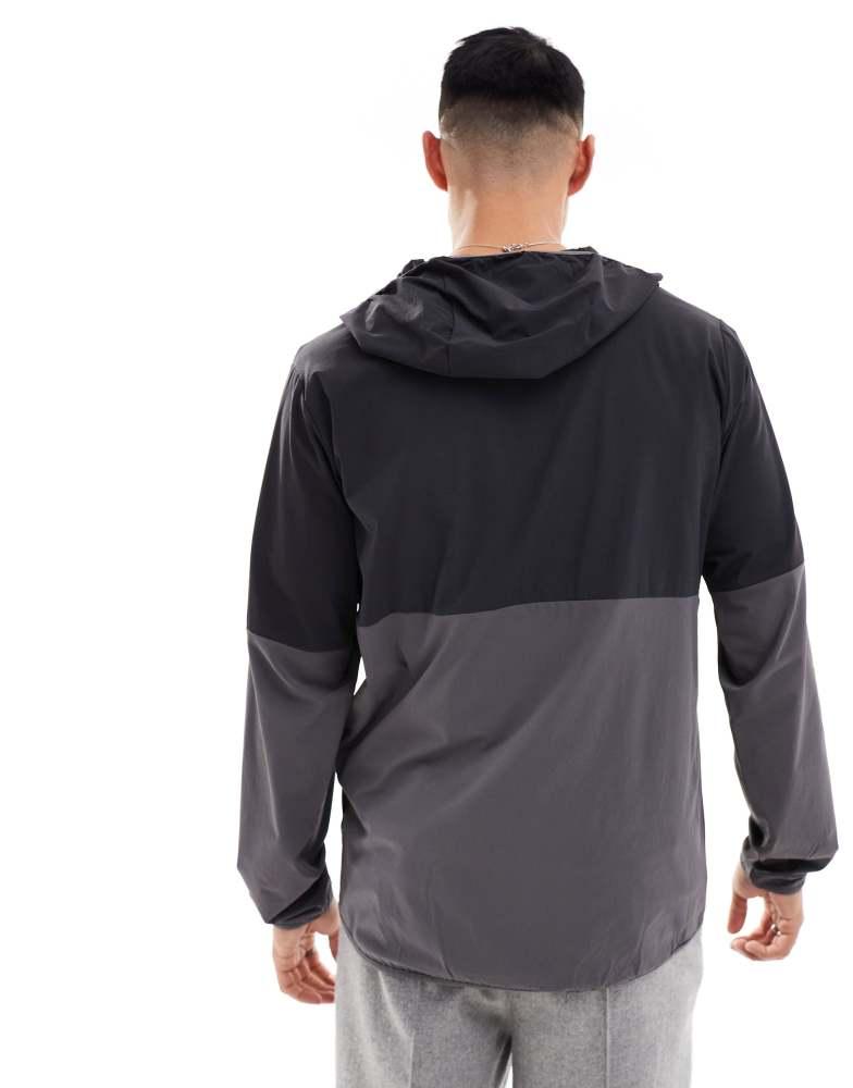 Berghaus Berghaus Wandermoor over head wind jacket in black and grey
