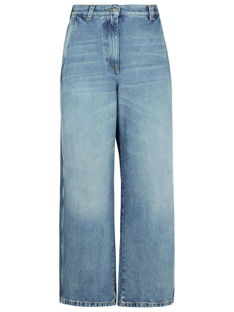 Palm Angels Palm Angels Bear Patch Wide Leg Jeans 1