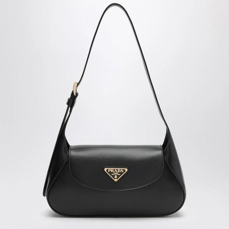 Prada  SMALL BLACK LEATHER SHOULDER BAG 1