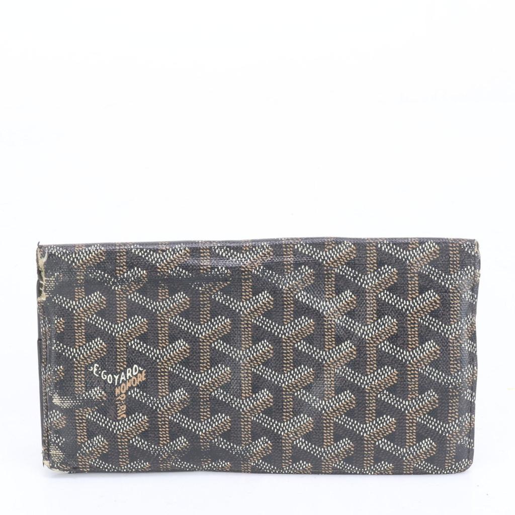 Goyard Leather Coated Canvas Long Wallet (Bi-Fold) (Pre-Owned)