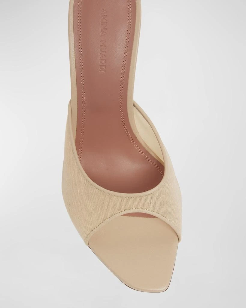 Amina Muaddi Alexa Mesh Slide Sandals 4