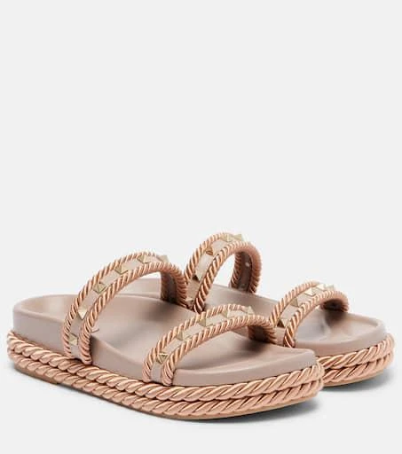 Valentino Rockstud leather slides 1