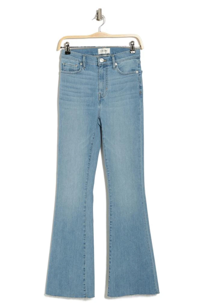 FRAME Le Easy High Waist Raw Hem Flare Jeans 3