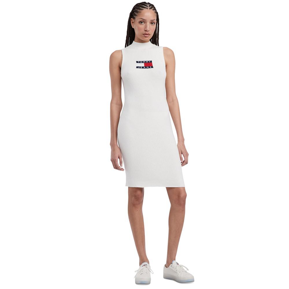 Tommy Jeans Women's  Logo Flag Sweater Dress